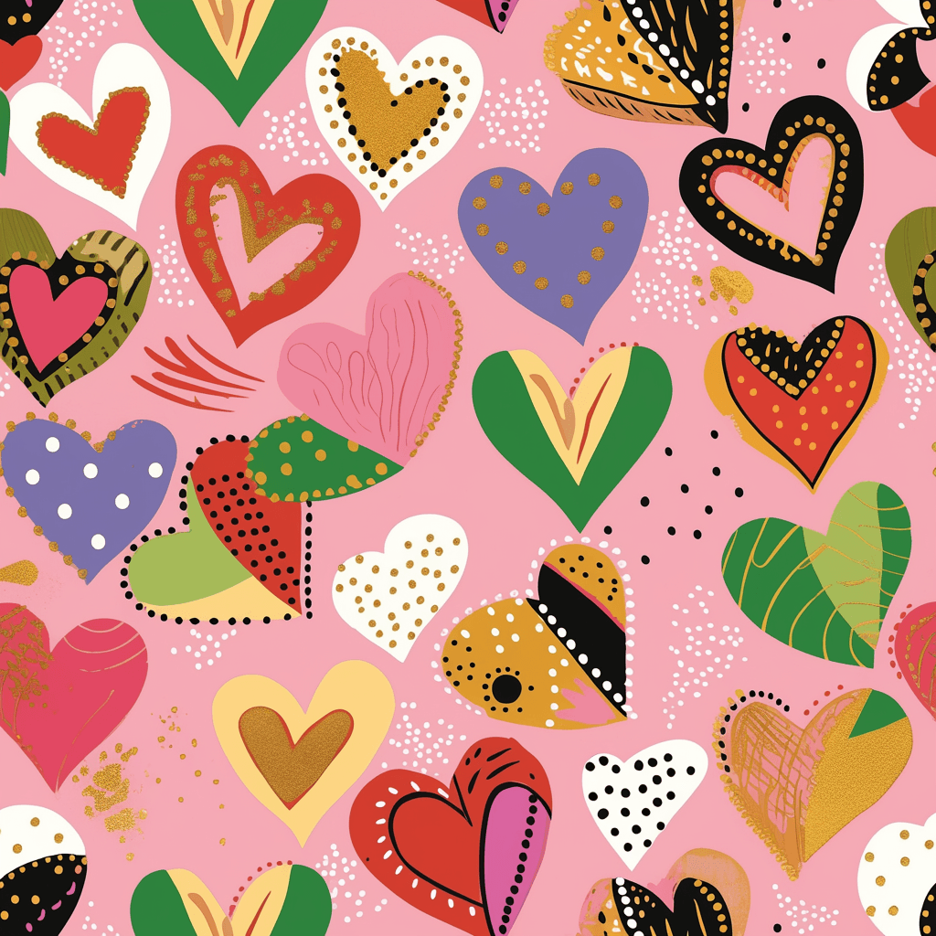 Heart Spin original repeating artwork