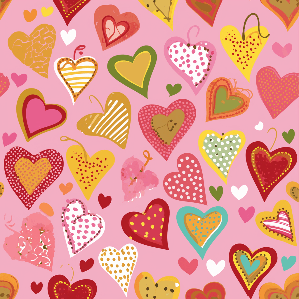 Heart Flip original repeating artwork