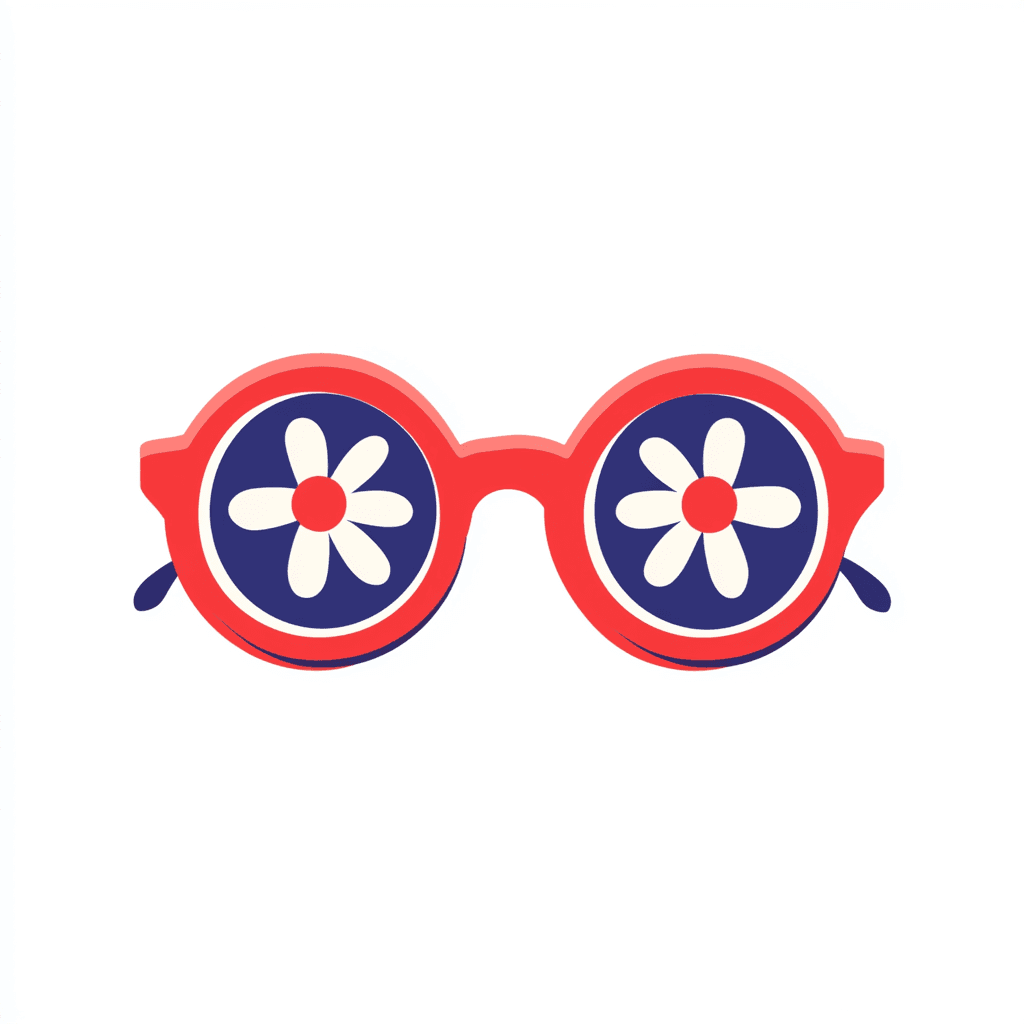 Cartoon Glasses Crew original repeating artwork