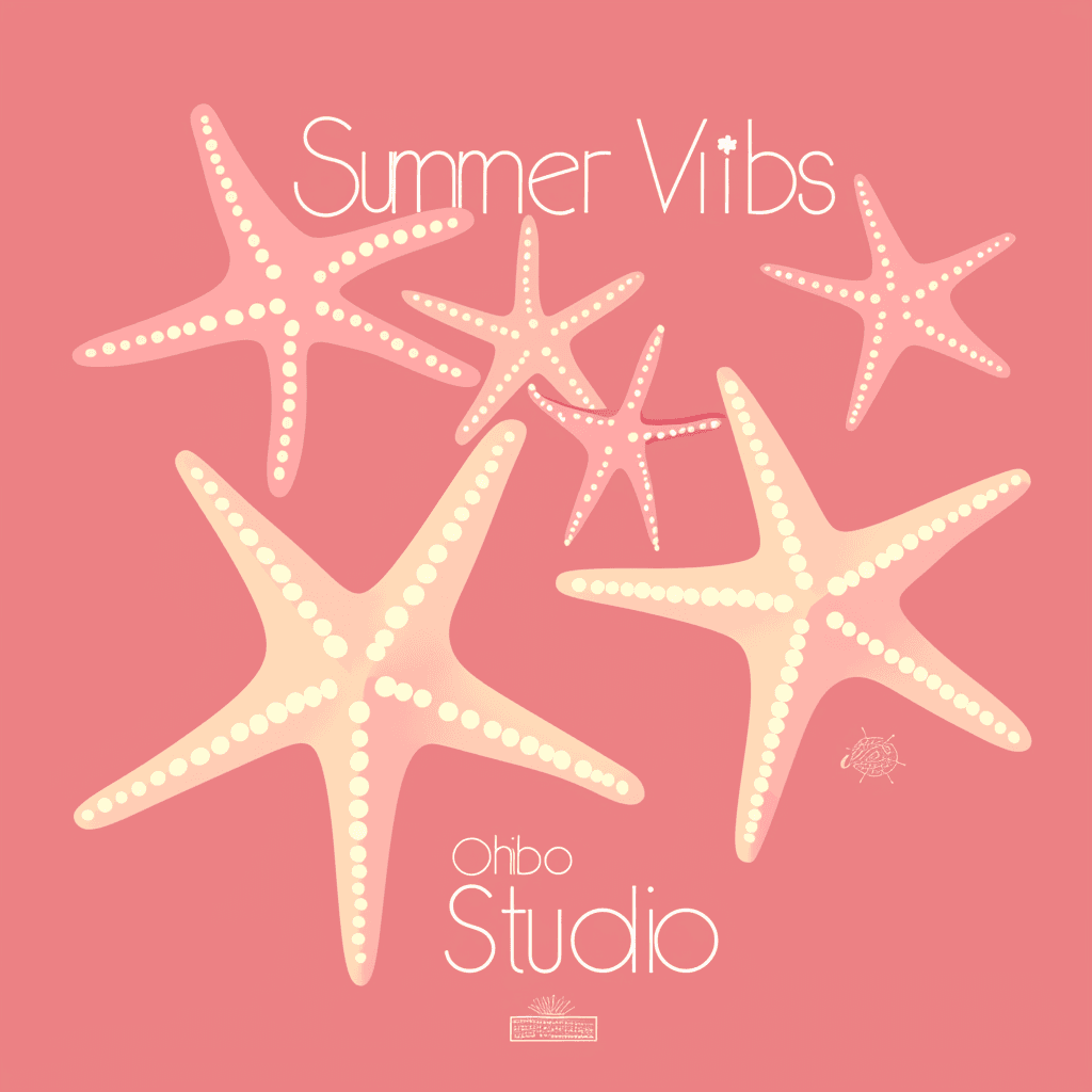 Cartoon Starfish Squad original repeating artwork