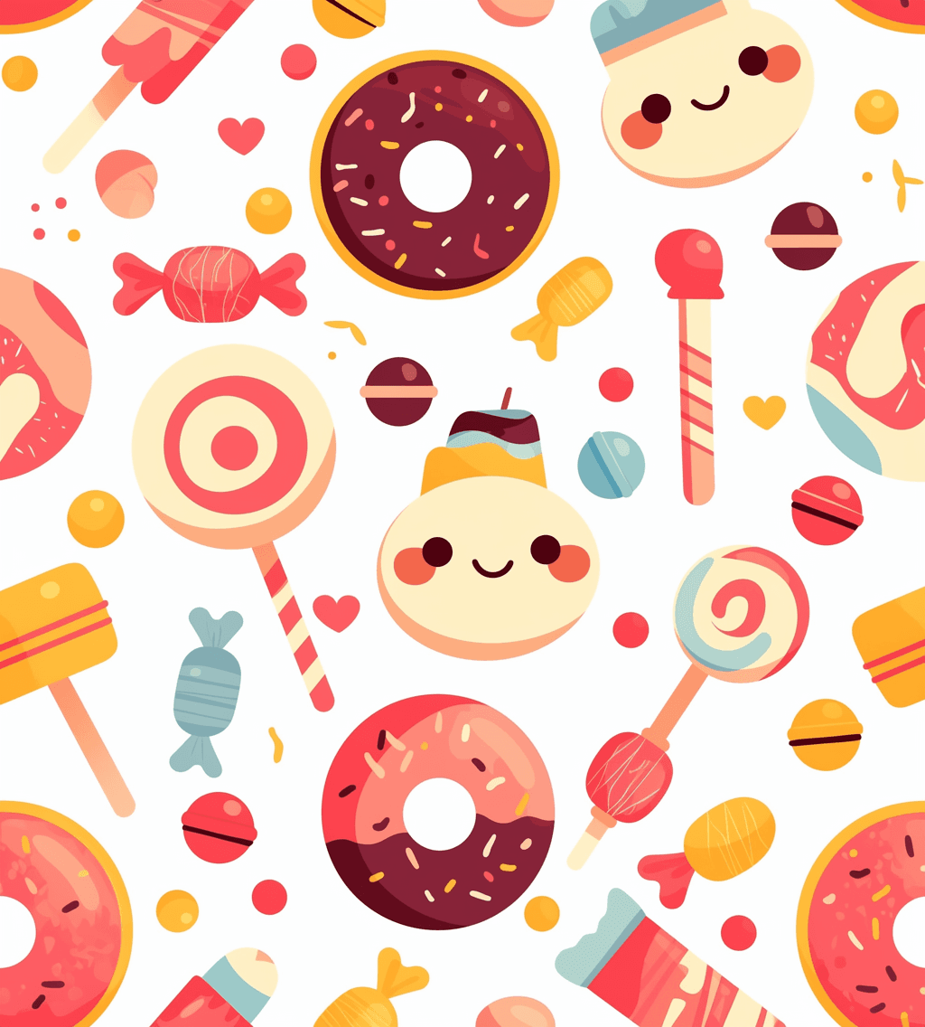 Donut Beats original repeating artwork