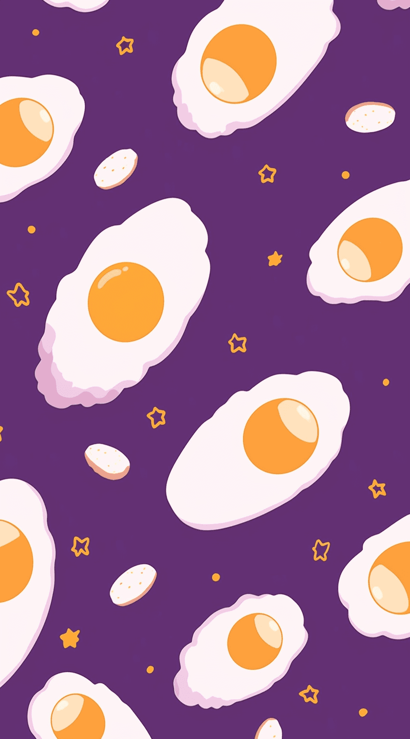 Fried Egg Club original repeating artwork