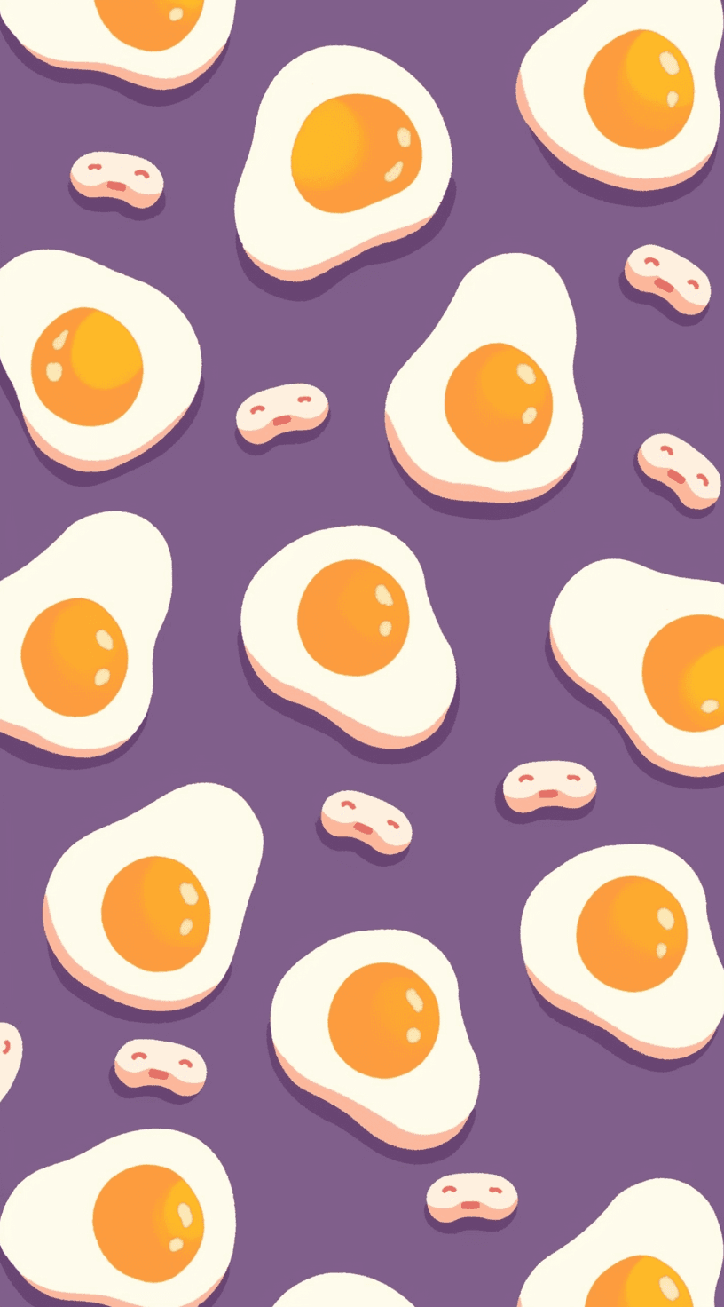 Fried Egg Crew original repeating artwork