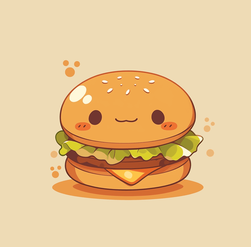 Burger Zip original repeating artwork