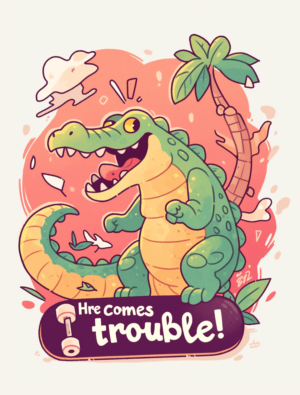 Dinosaur original repeating artwork