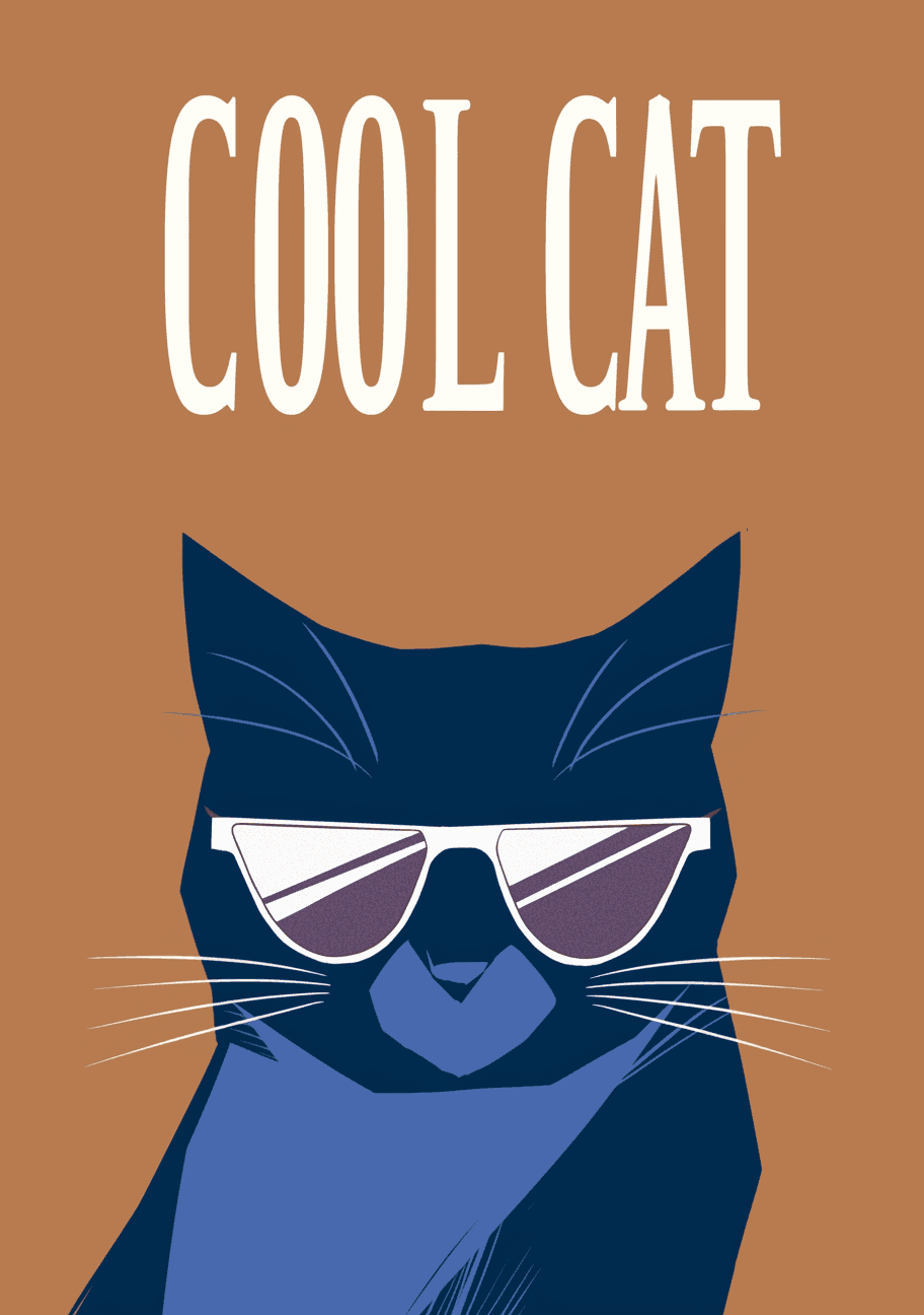 Cat Party original repeating artwork
