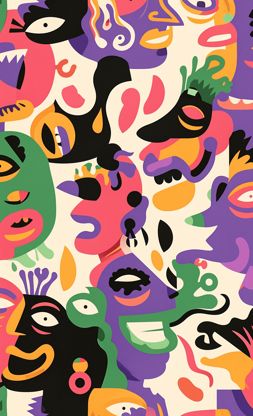 Figure Gang original repeating artwork