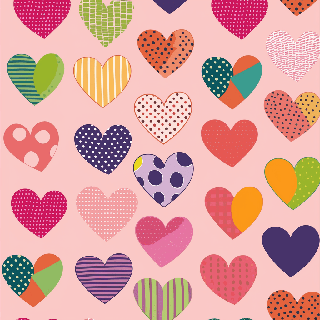 Heart Parade original repeating artwork