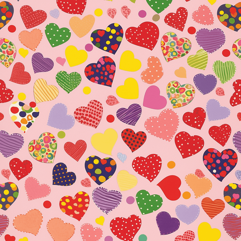 Heart Party original repeating artwork