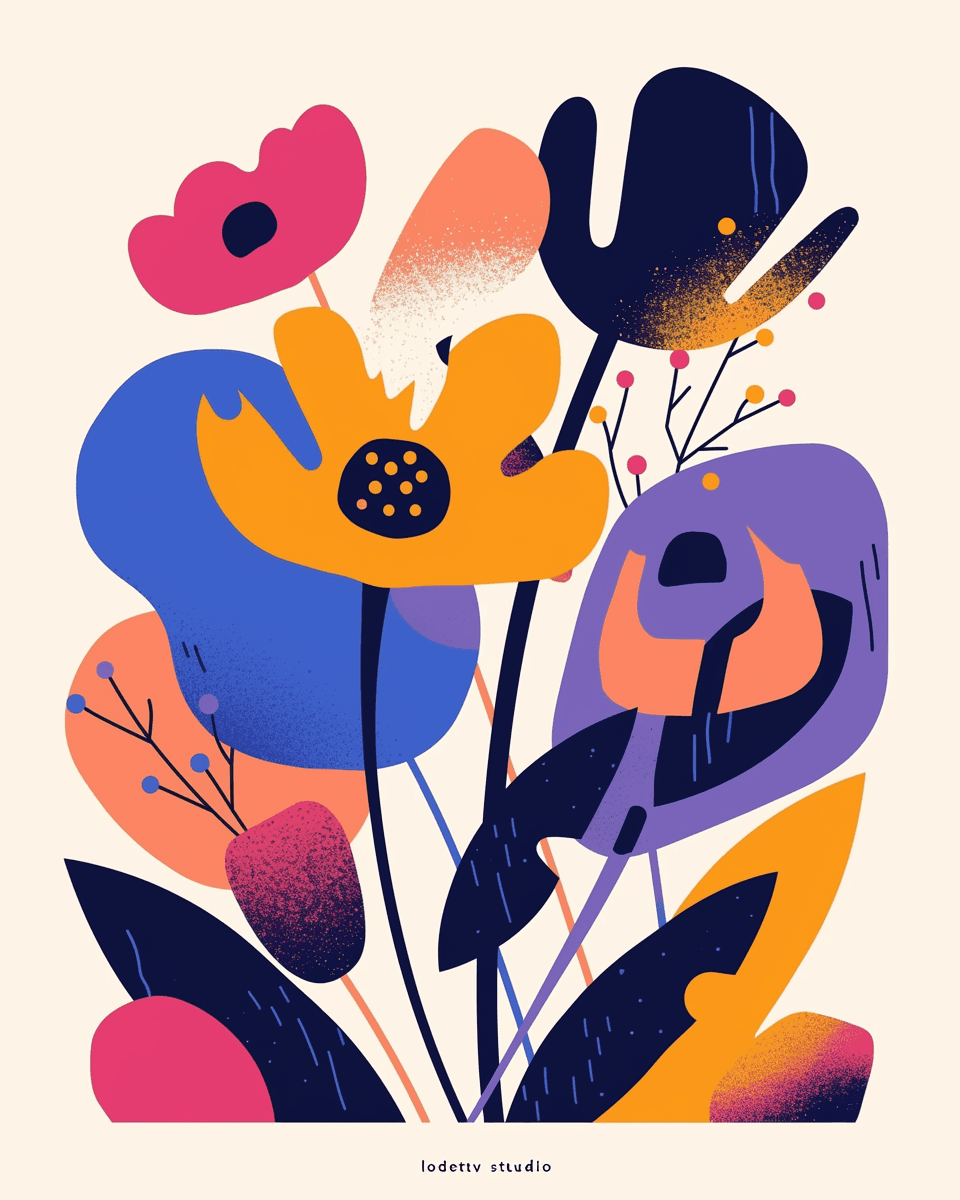 Blossom Zip original repeating artwork