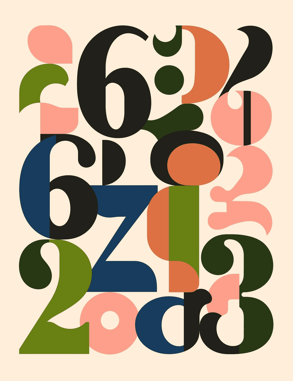 Number Club original repeating artwork