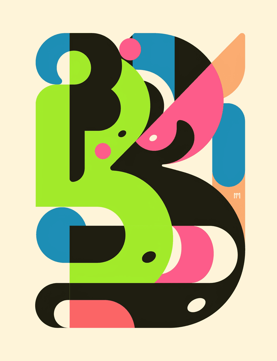 Design Bop original repeating artwork