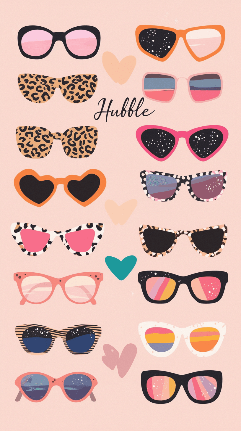 Glasses Parade original repeating artwork