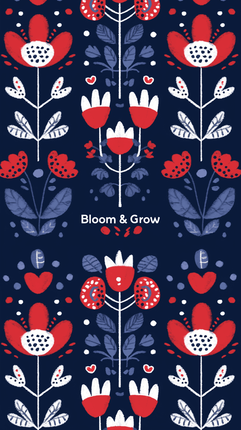 Blossom Spin original repeating artwork