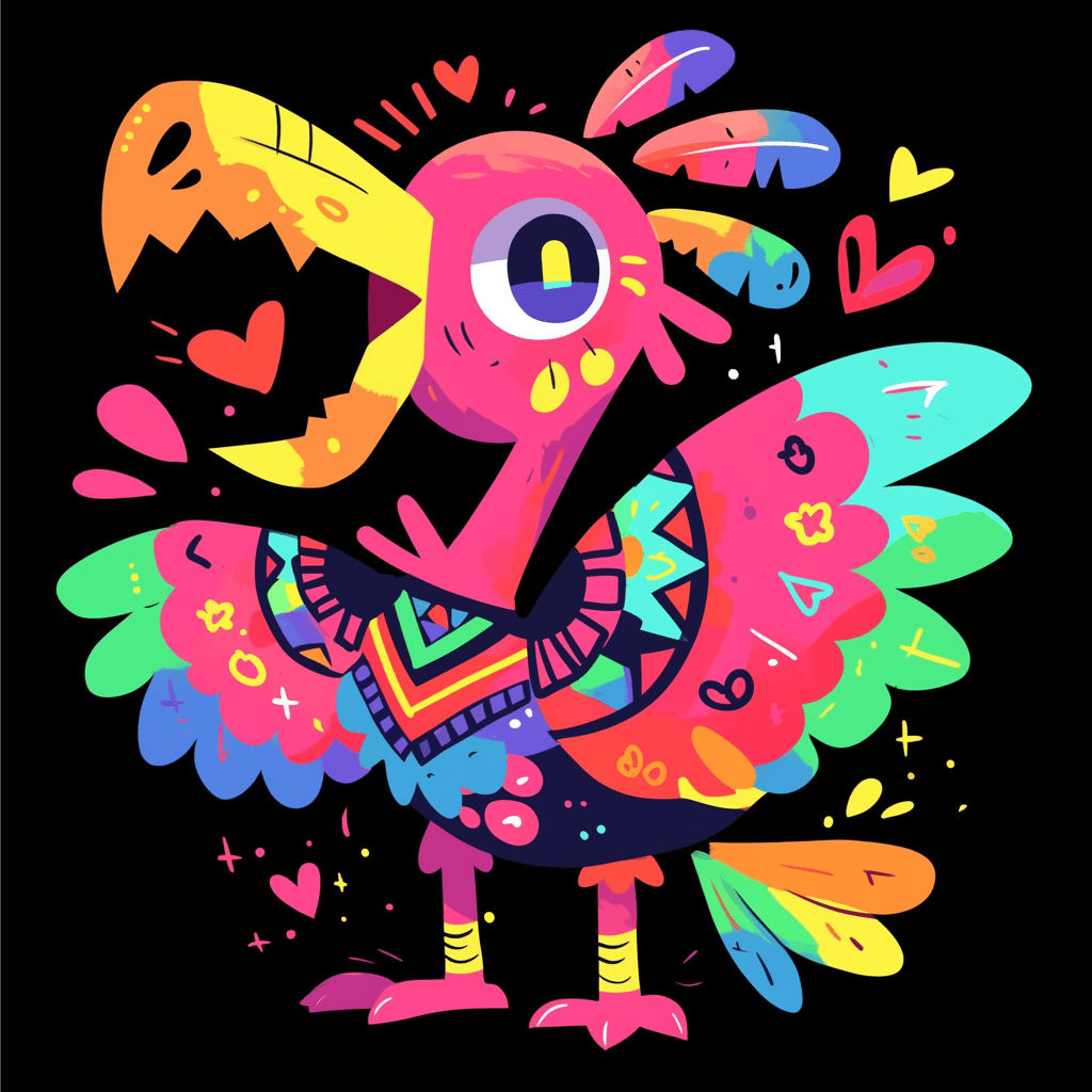 Bird Tribe original repeating artwork