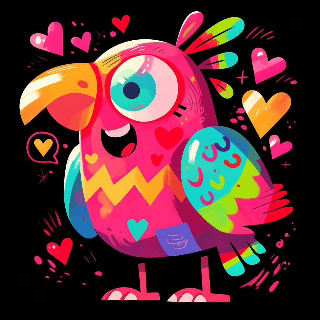 Bird Pals original repeating artwork