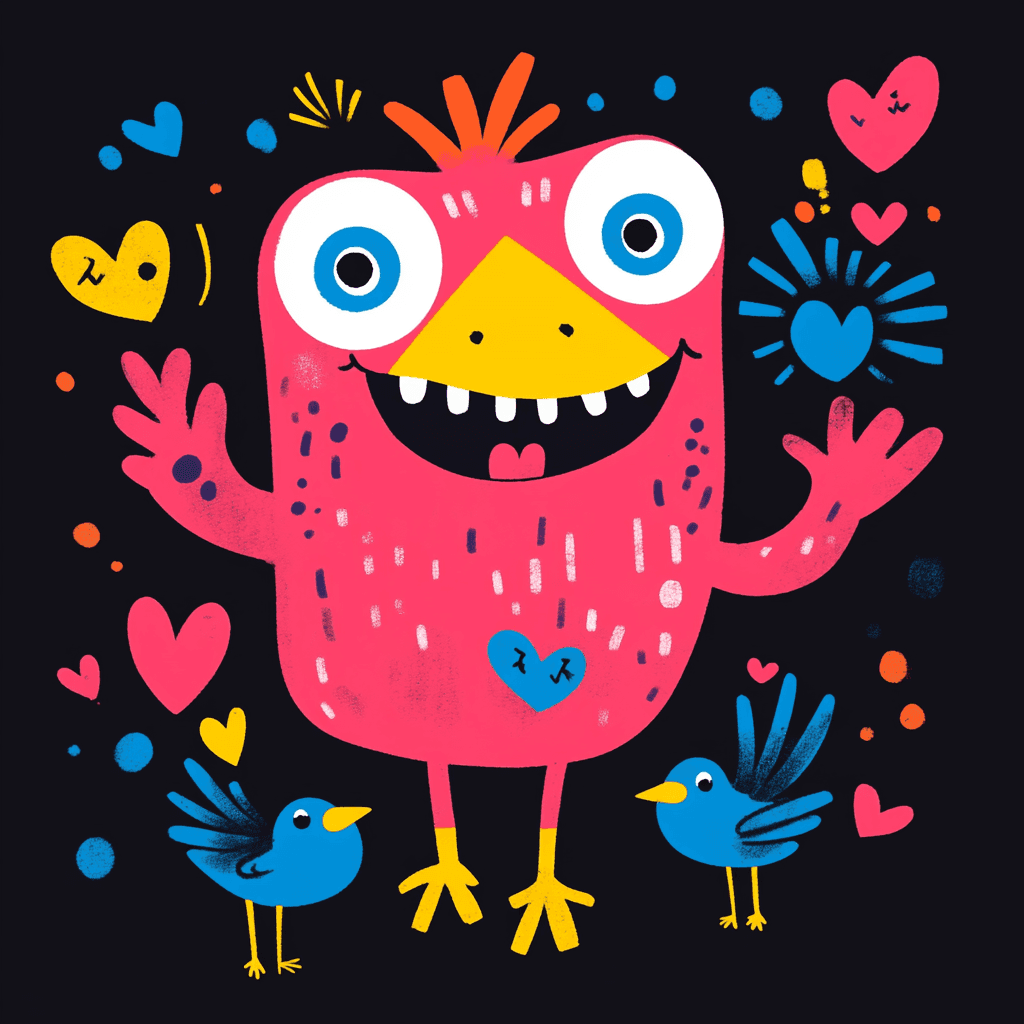 Bird Crew original repeating artwork