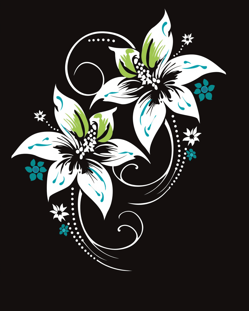 Blossom Party original repeating artwork