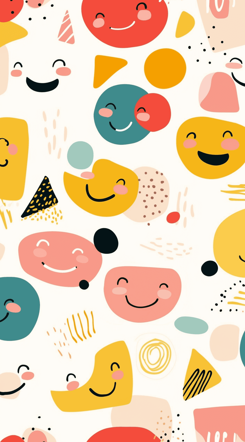 Smiley Flare original repeating artwork