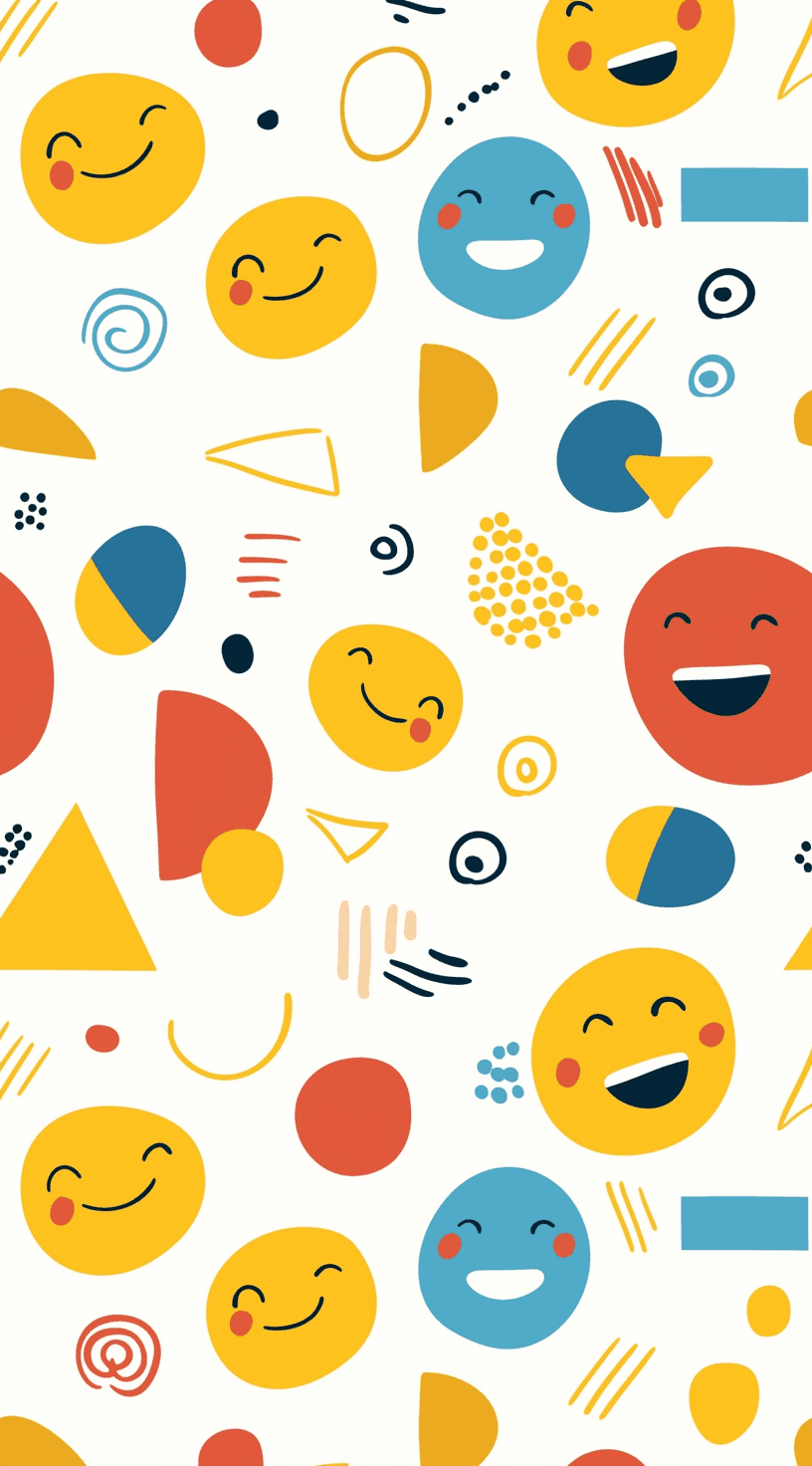 Smiley Glow original repeating artwork