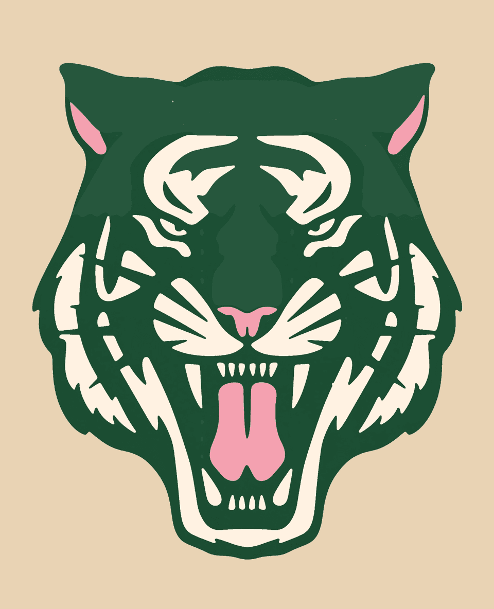 Tiger Path original repeating artwork