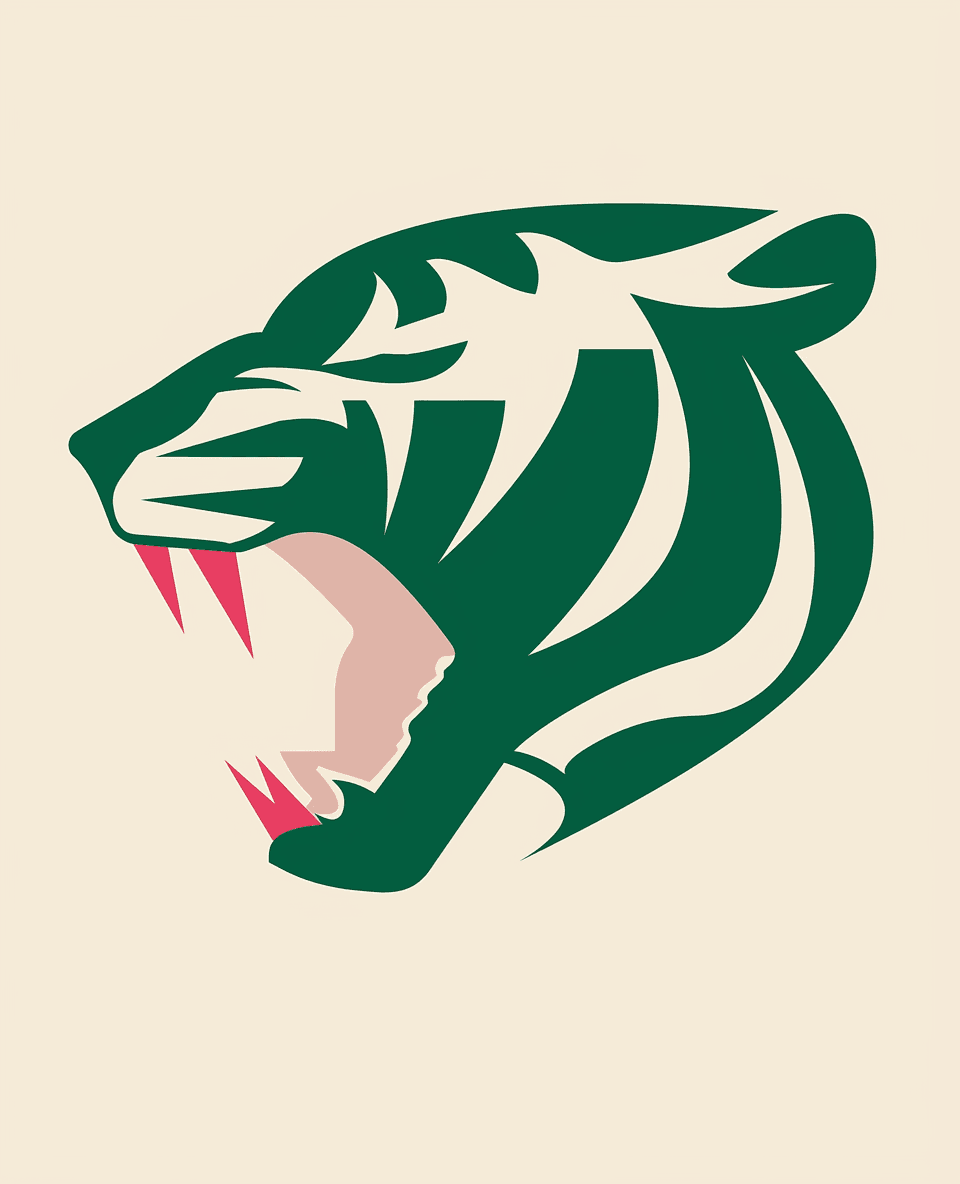 Tiger Evening original repeating artwork