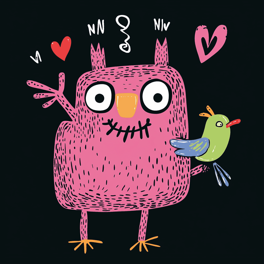 Bird Carnival original repeating artwork
