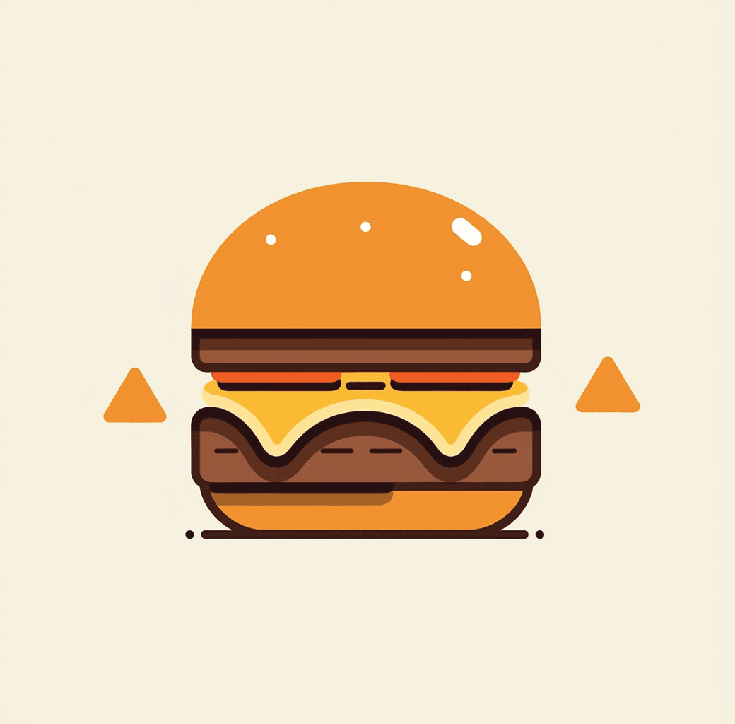 Burger Rhythm original repeating artwork