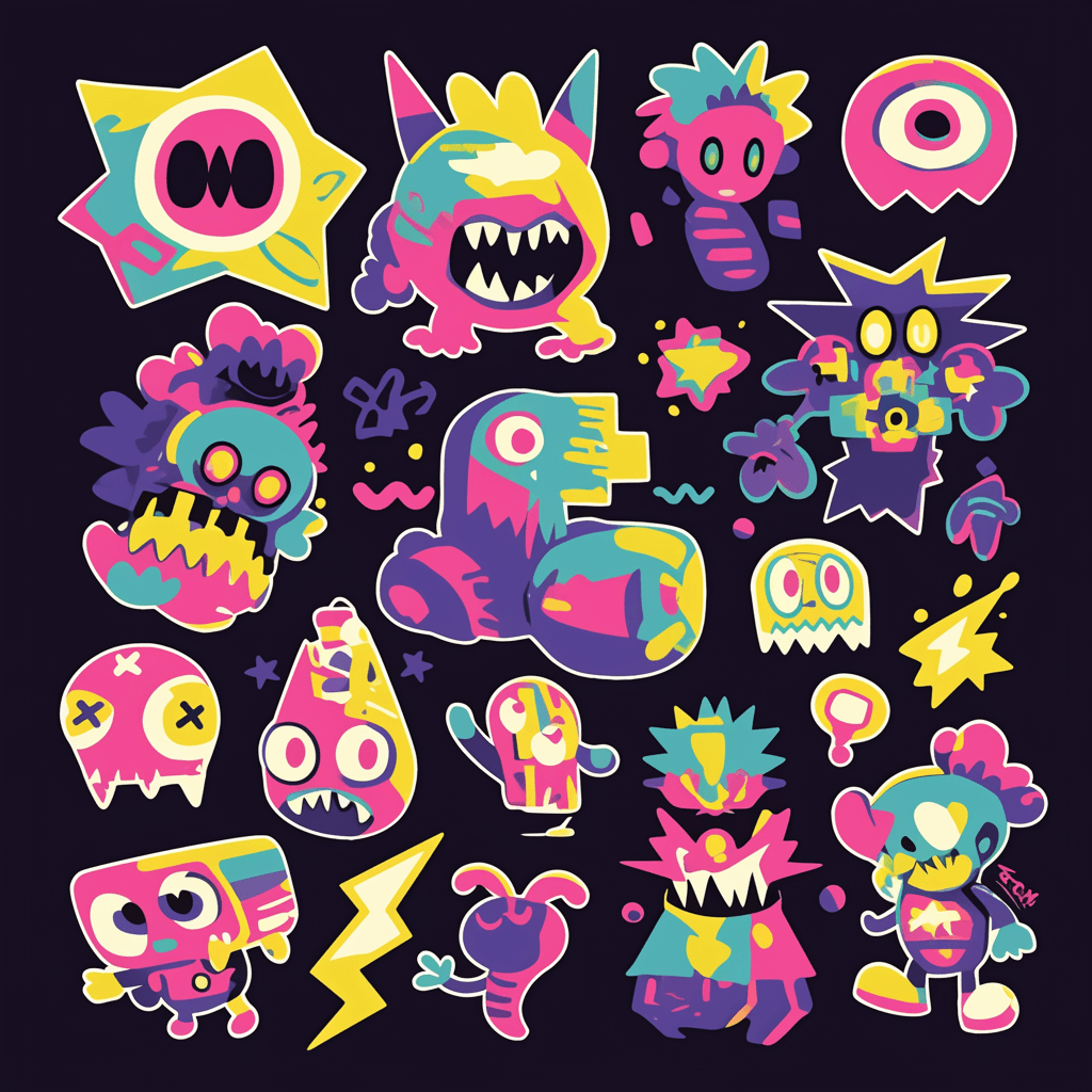 Monster Uptown original repeating artwork