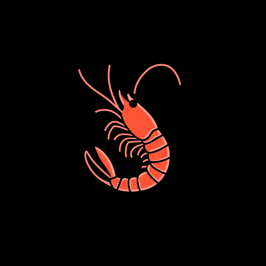 Shrimp original repeating artwork