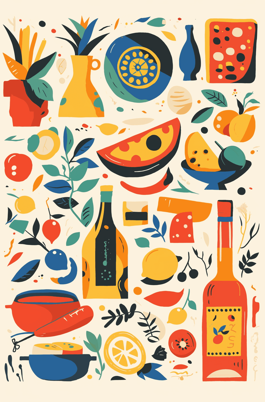 Fruit Pals original repeating artwork