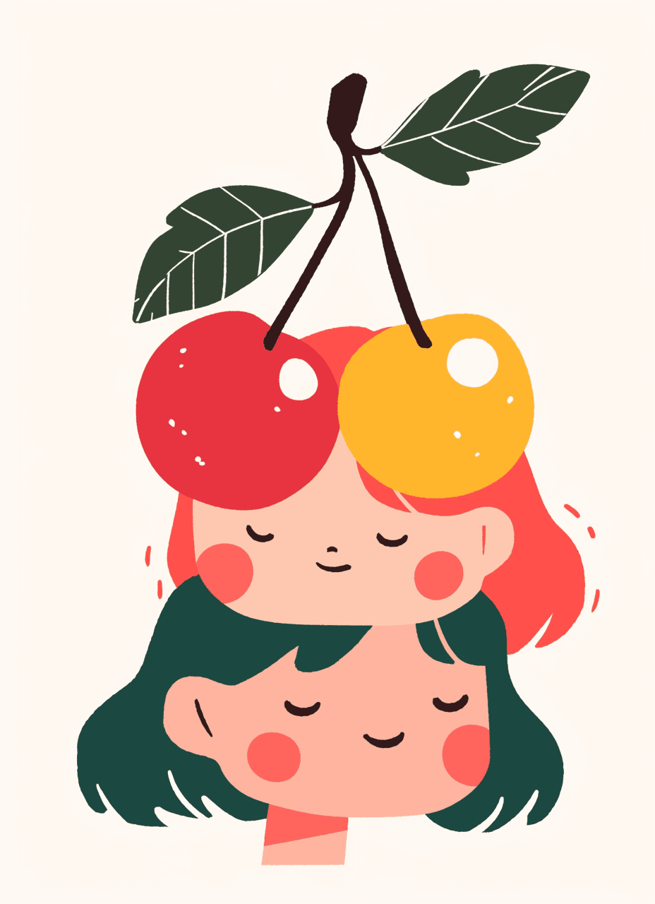 Cherry Spin original repeating artwork