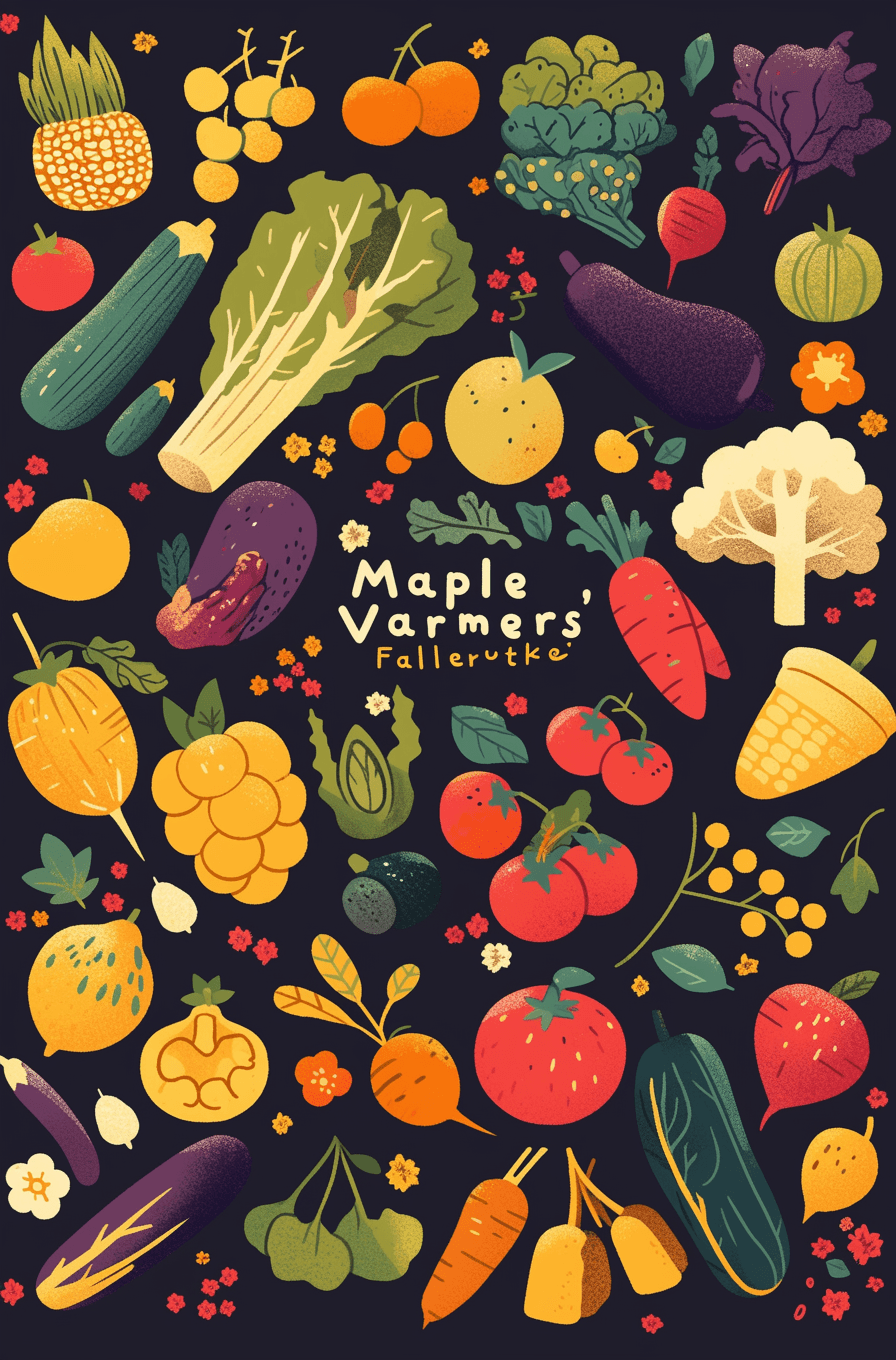 Veggies original repeating artwork