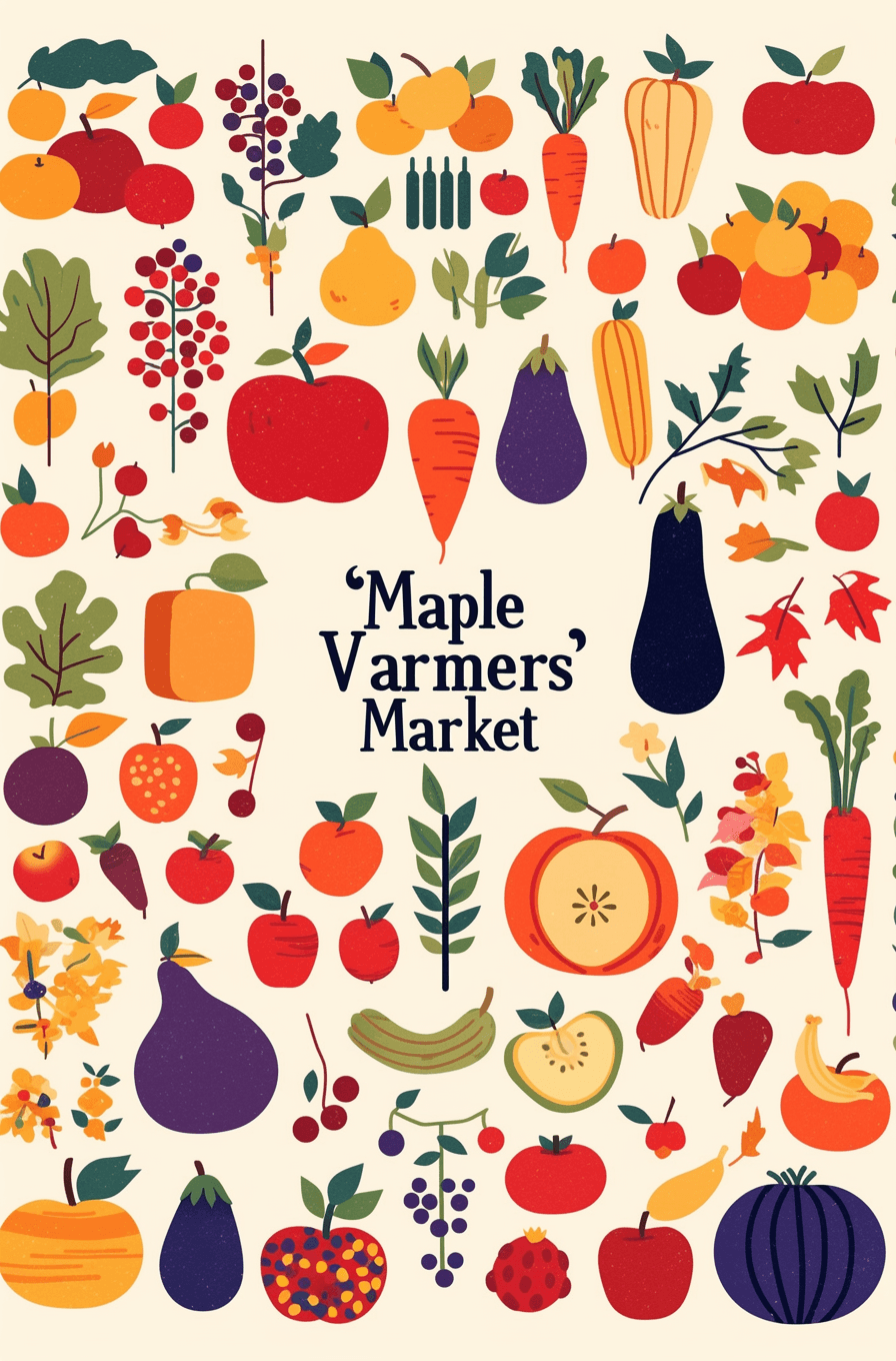 Veggies Bop original repeating artwork