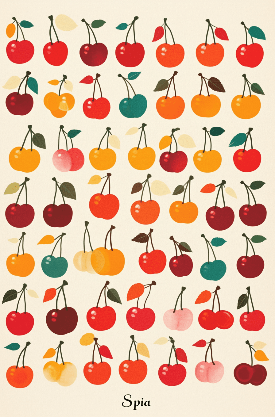 Cherry Club original repeating artwork