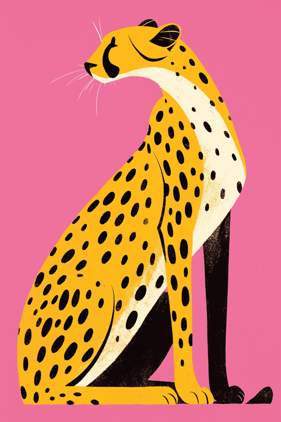 Leopard Seek original repeating artwork