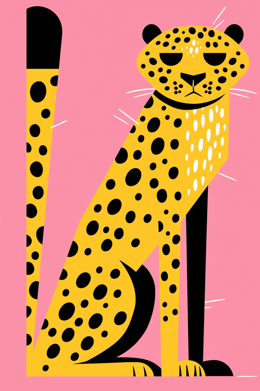 Leopard Zoom original repeating artwork