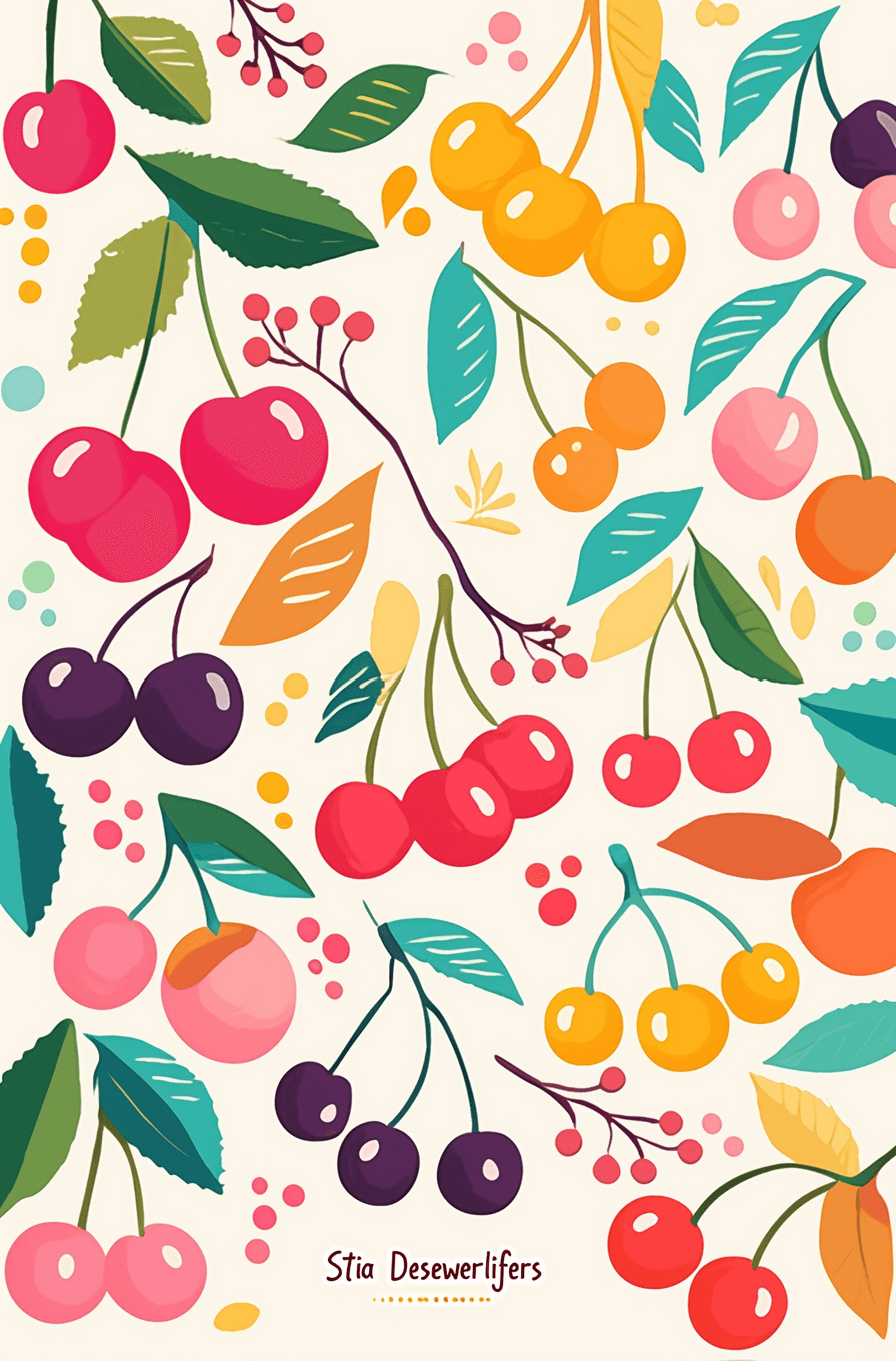 Cherry Archive original repeating artwork