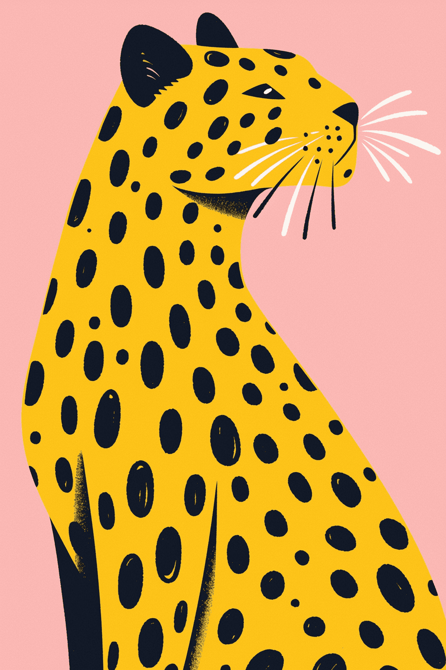 Leopard Burst original repeating artwork