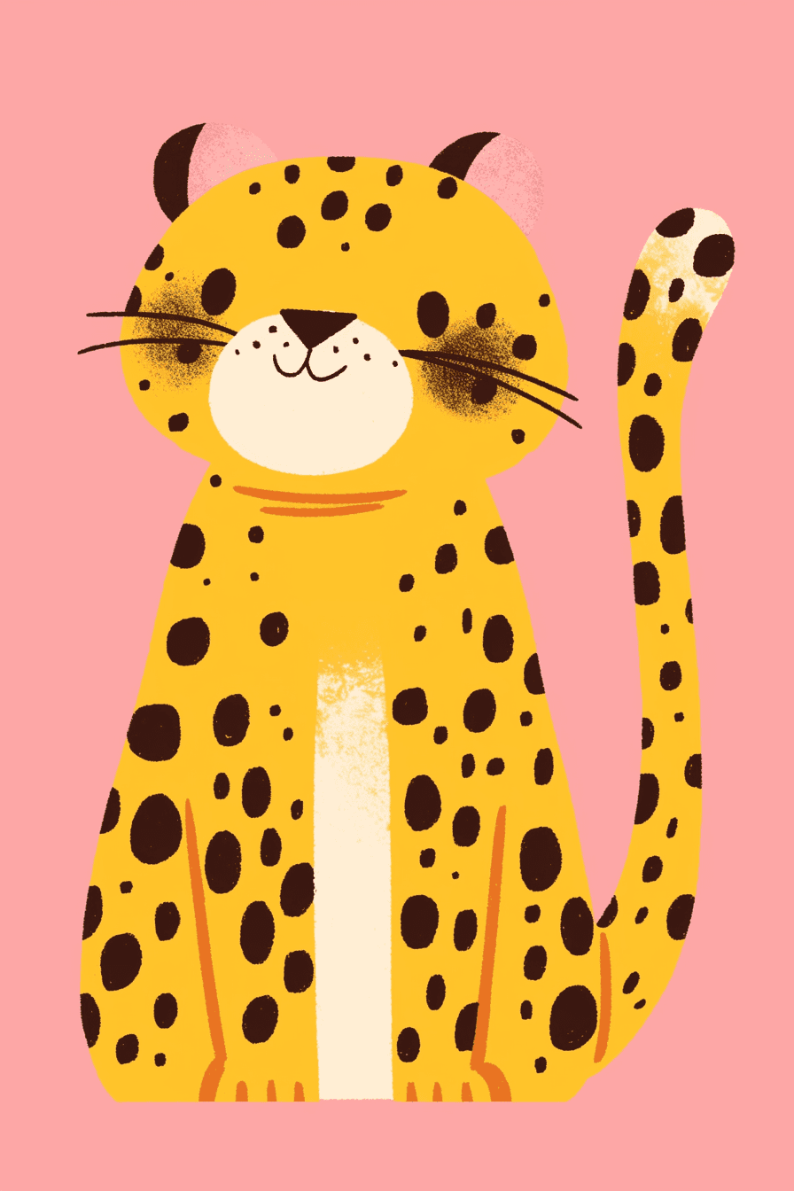 Leopard Moonlit original repeating artwork