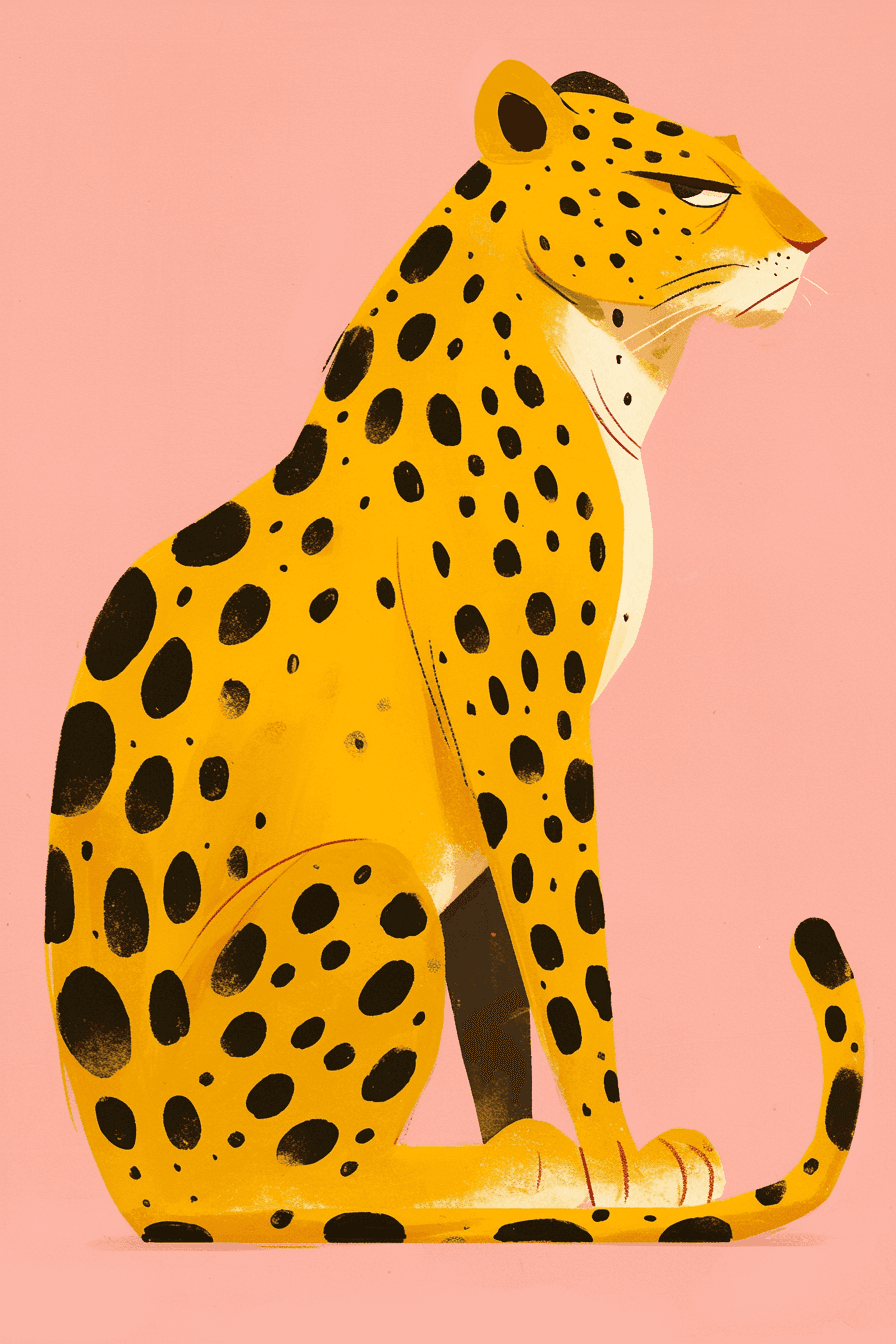 Leopard Bloom original repeating artwork