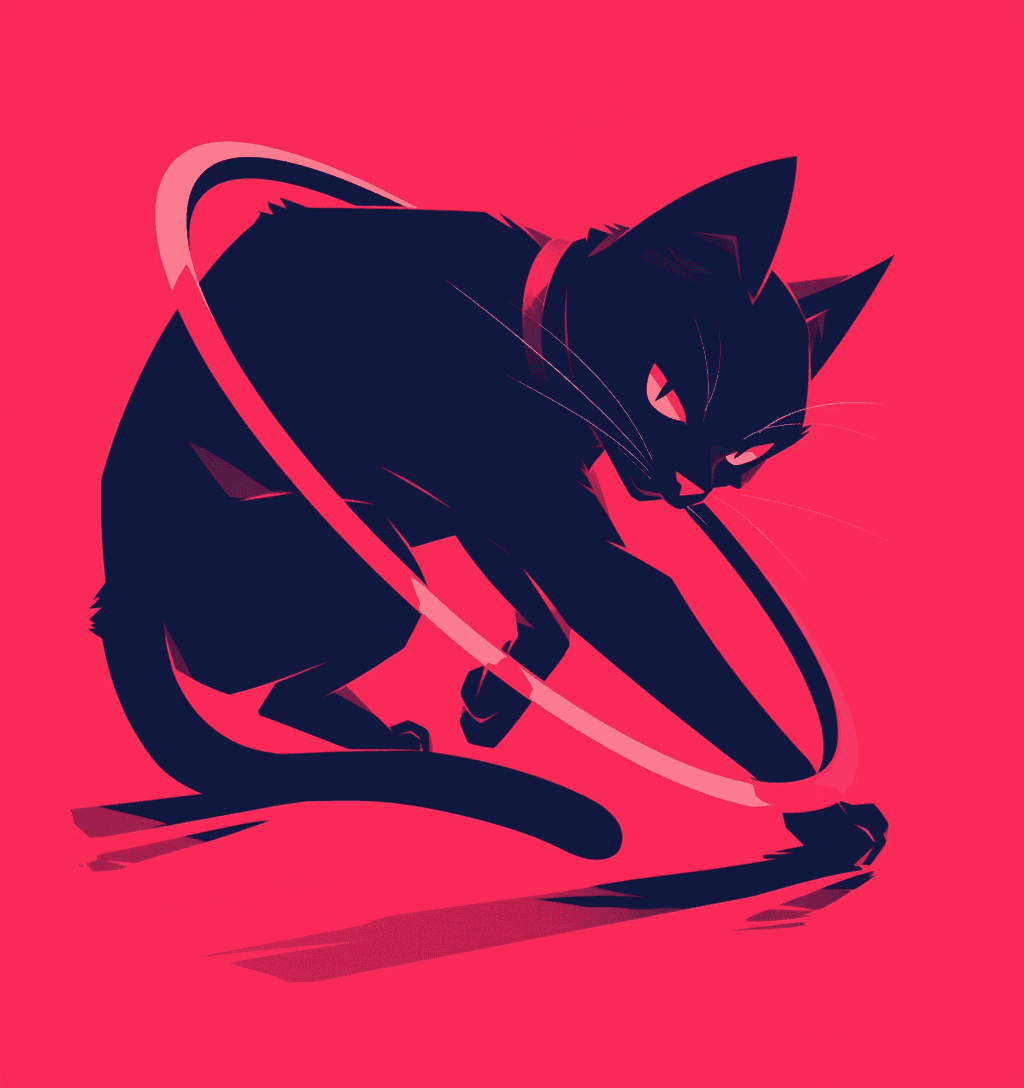 Cat Echo original repeating artwork