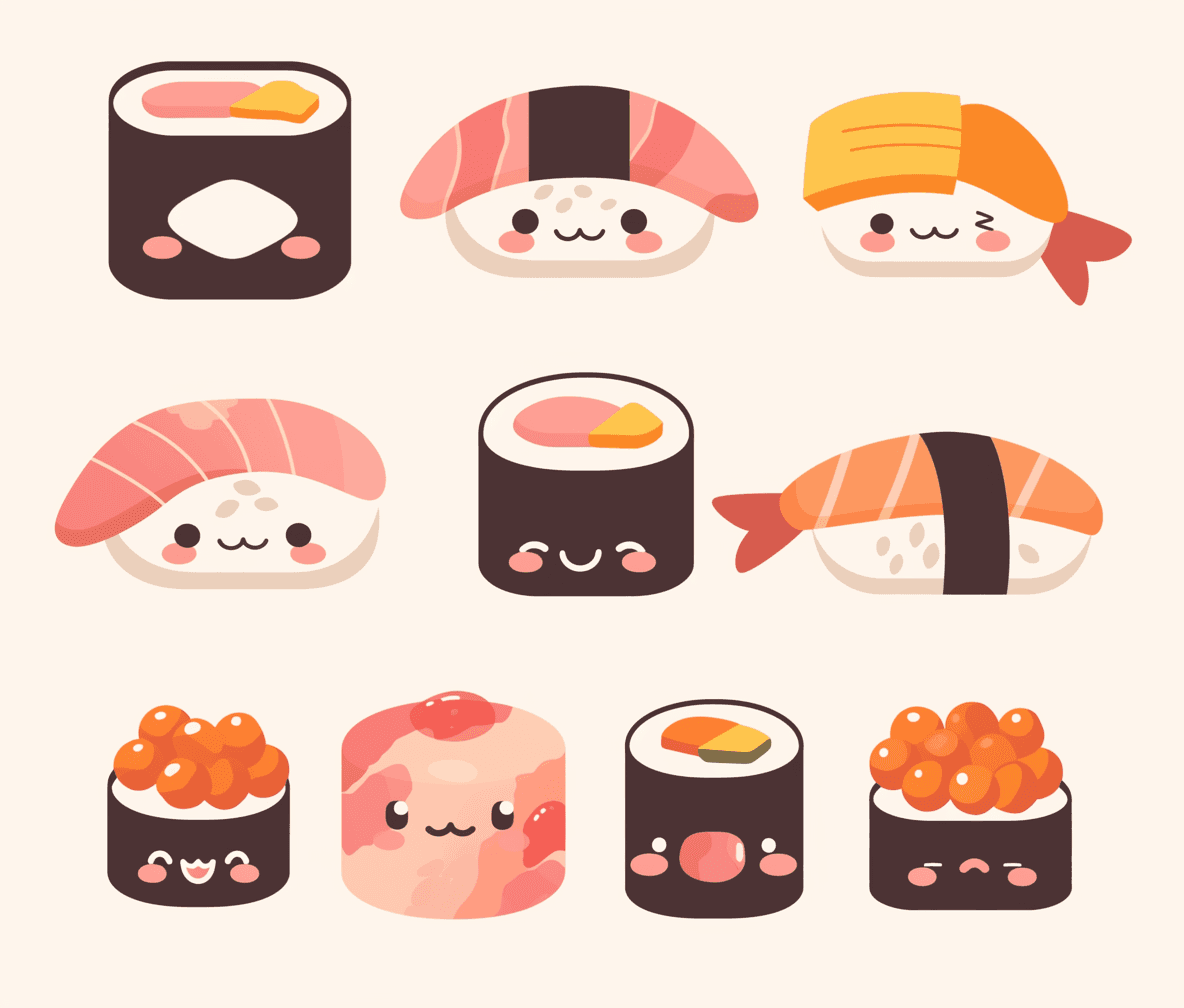 Sushi Tribe original repeating artwork