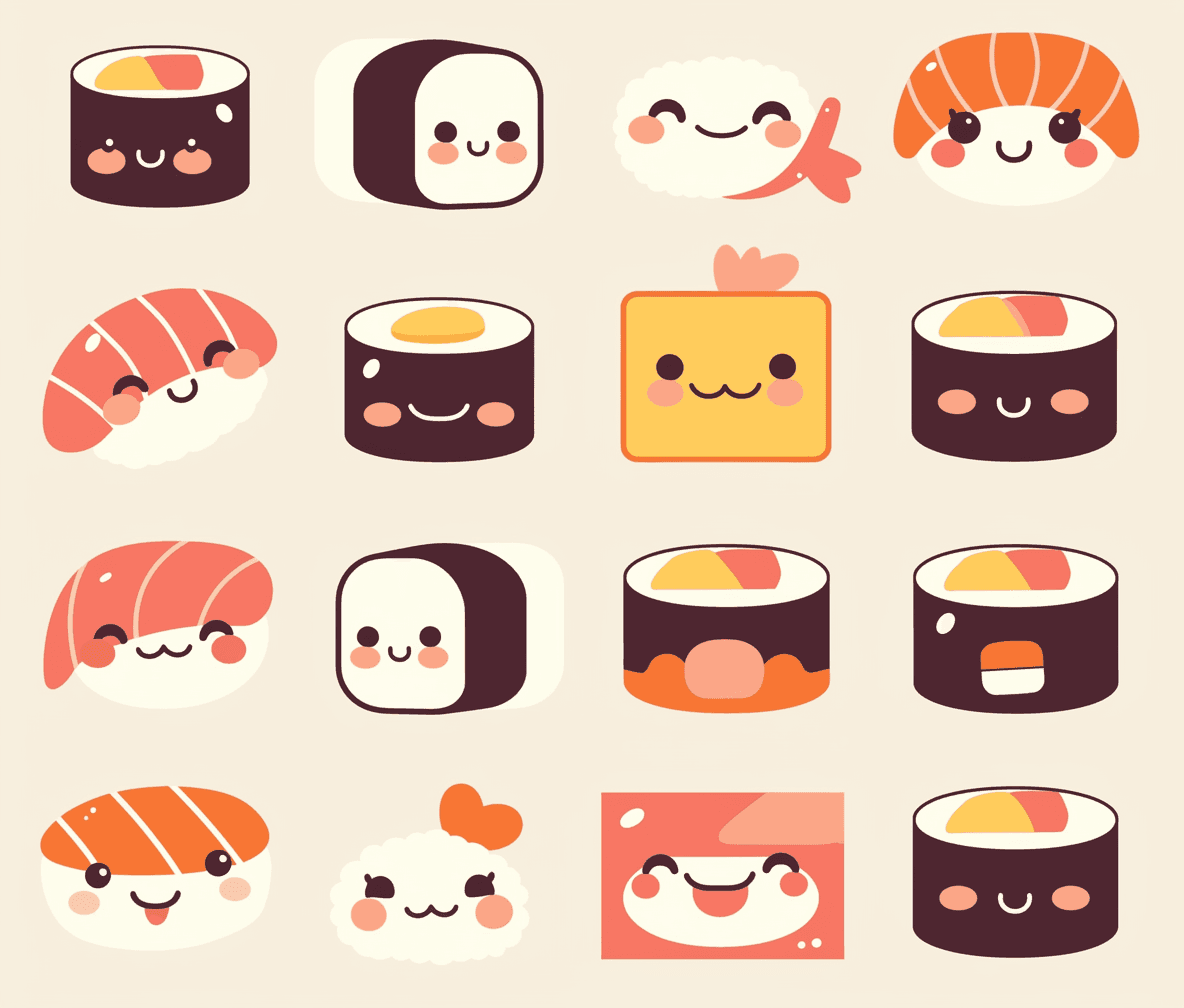 Sushi Parade original repeating artwork