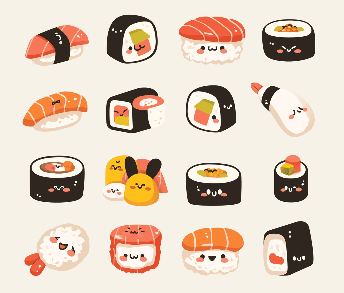 Sushi Jam original repeating artwork