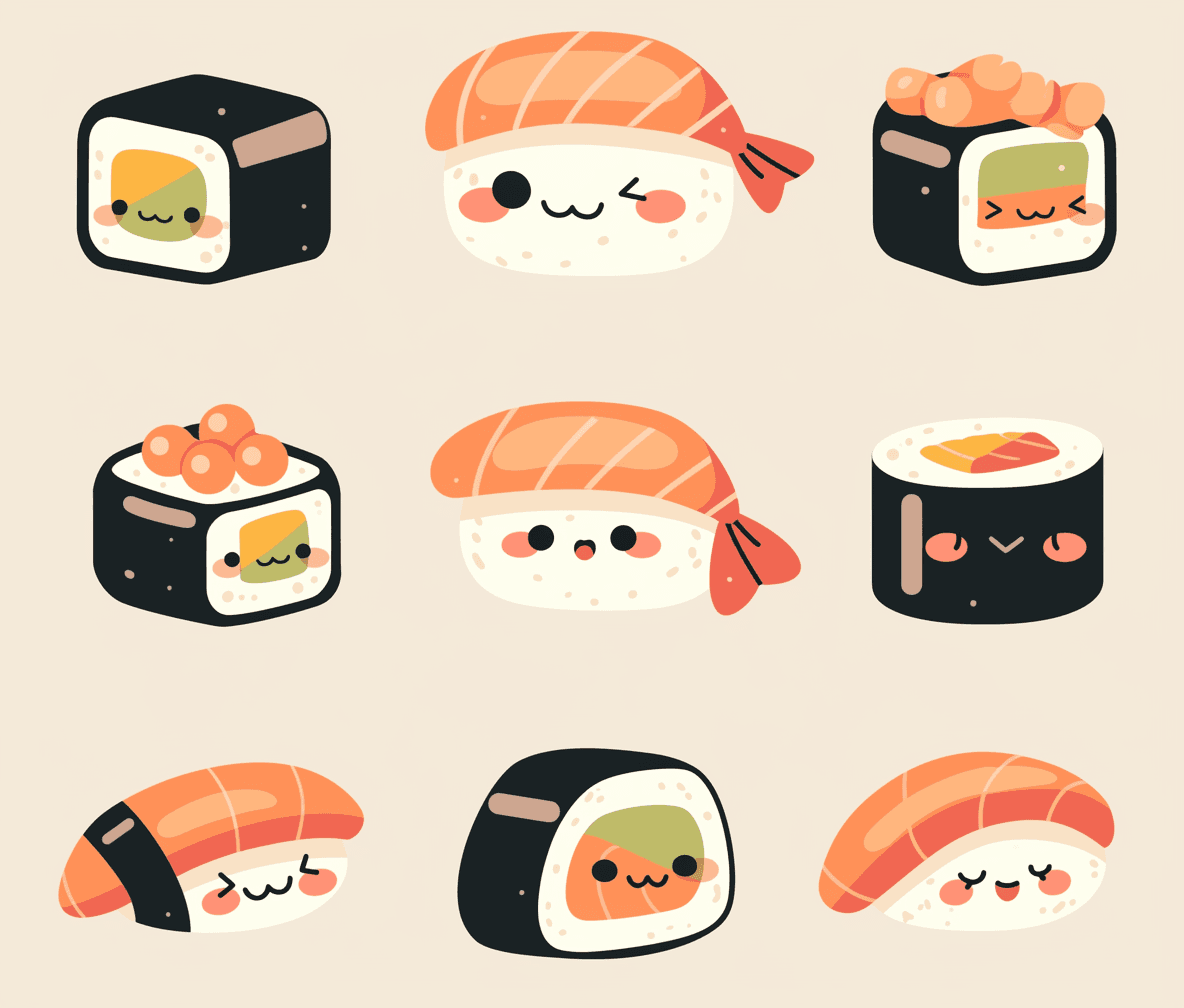 Sushi Beats original repeating artwork