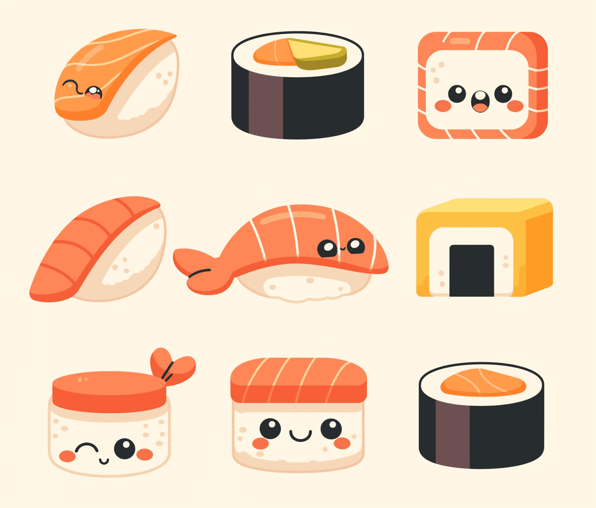 Sushi 001 original repeating artwork