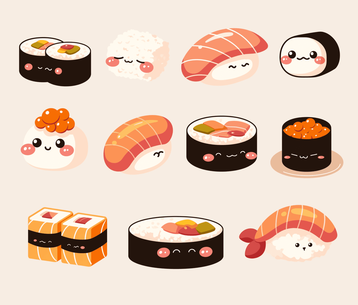 Sushi Tune original repeating artwork