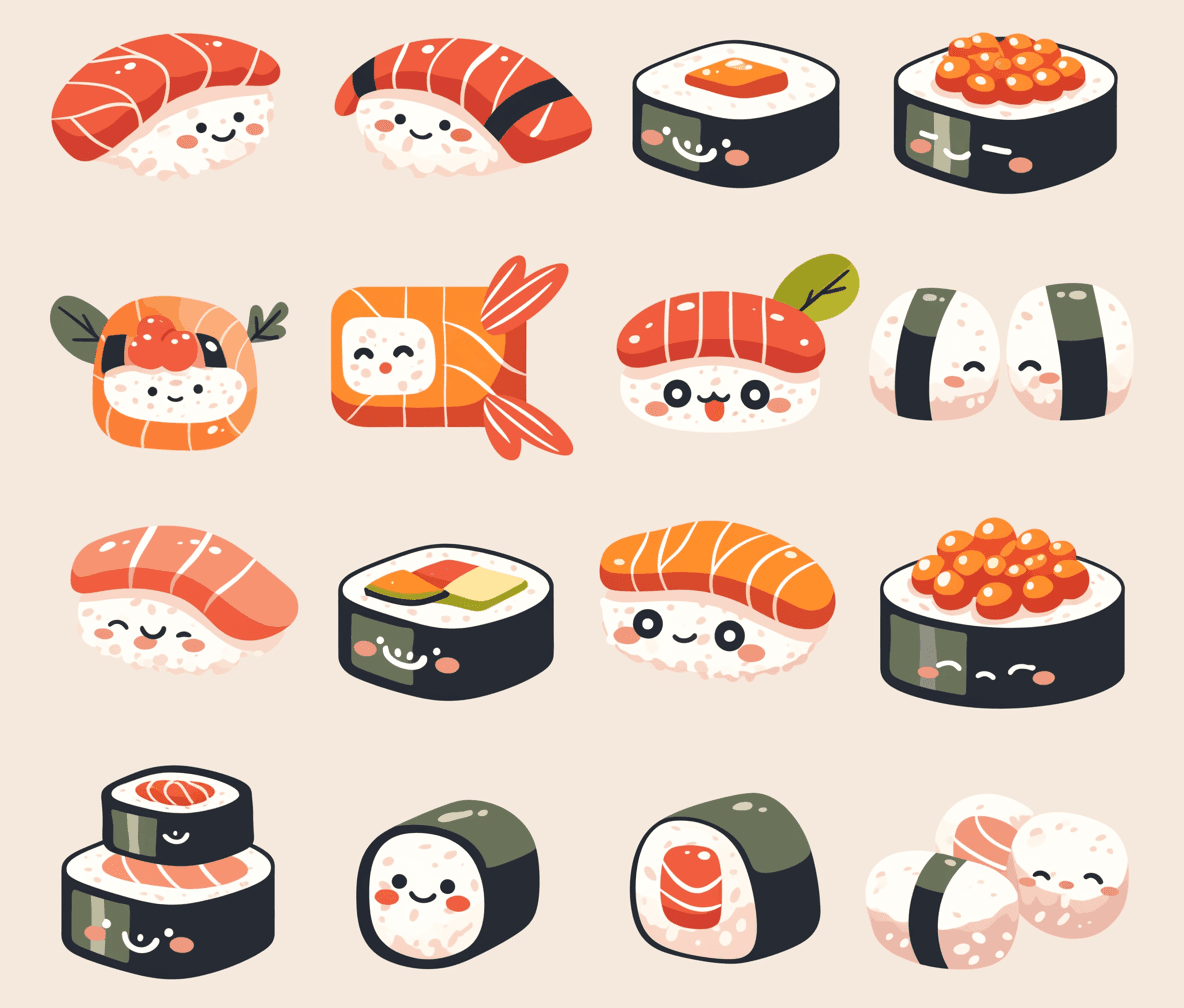 Sushi Club original repeating artwork