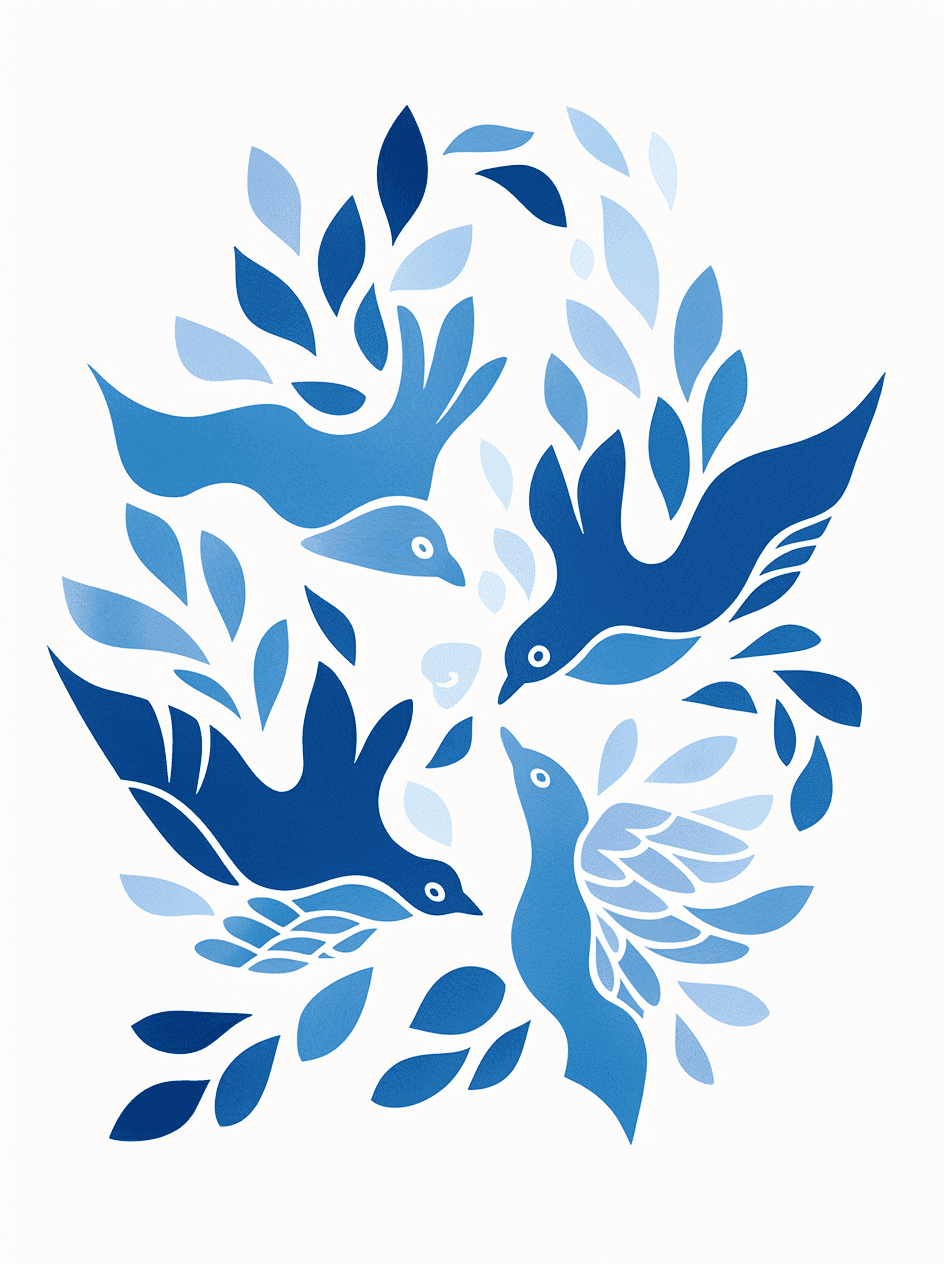 Bird Neon original repeating artwork